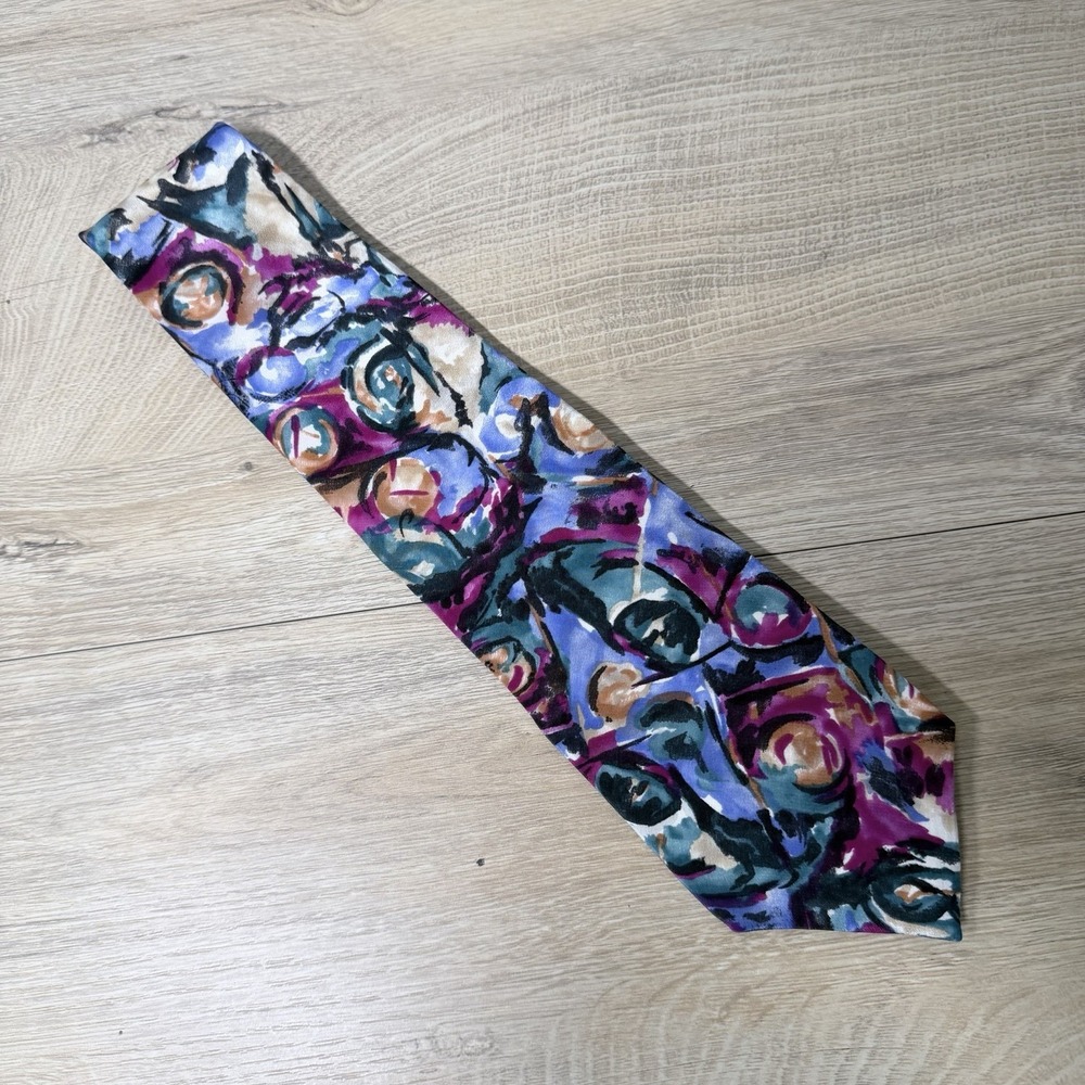 Miles Davis Abstract Jazz Art Print Designer Neck‎ Tie Colorful Statement Office